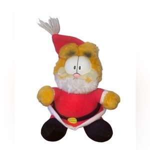 Vintage Garfield Santa Claus 8” Plush Stuffed Christmas Toy